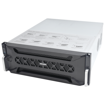 NVR 12 Megapixel (4K) / 128 canales IP / 24 Bahías de Disco Duro / 4 Puertos de Red / Soporta RAID con Hot Swap / NVR de Alto Desempeño 