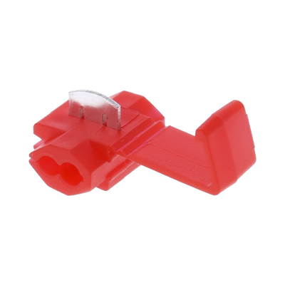 Terminal tipo almeja / 22 - 18 AWG / Rojo / Paquete de 25 piezas. 