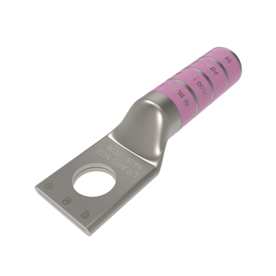 Zapata Terminal de Barril Largo para Tornillo de 5/16" y Calibre 1/0 AWG.