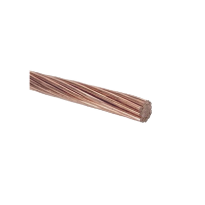 Venta por metro / 1/0 AWG / Cable Eléctrico / Cobre Desnudo / Semiduro 7 Hilos 