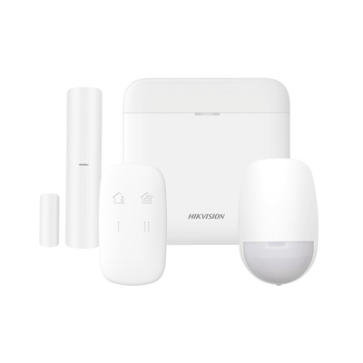 [DS-PWA48-K] (AX PRO) KIT de Alarma AX PRO / Incluye: 1 Hub con bateria de respaldo / 1 Sensor PIR / 1 Contacto Magnético / 1 Control Remoto / WiFi / Compatible con Hik-Connect P2P