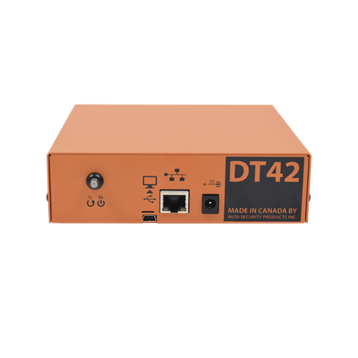 [EXTRIUMDT42MV2] Receptora de alarmas IP Universal con 1 entrada de linea telefónica, para su central de monitoreo, recepción TCP/IP o GPRS, serie  M2M, paneles de alarma Hikvision, entre otros.