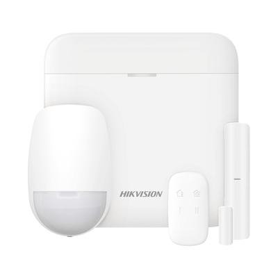 [DS-PWA48-KS] (AX PRO) KIT de Alarma AX PRO con GSM (3G/4G) / Incluye: 1 Hub con bateria de respaldo / 1 Sensor PIR / 1 Contacto Magnético / 1 Control Remoto / Wi-Fi / Compatible con Hik-Connect P2P