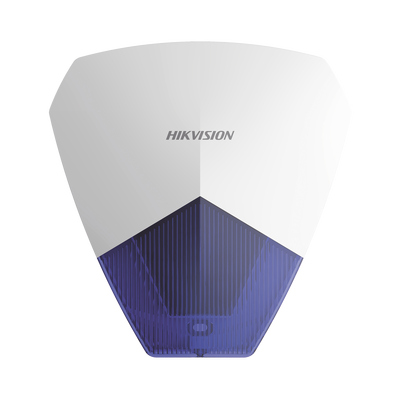 [DS-PS1-B] Sirena Estrobo Cableada Hikvision / Ideal para cualquier Panel de Alarma / Azul / 105 dB / Proteccón IP54