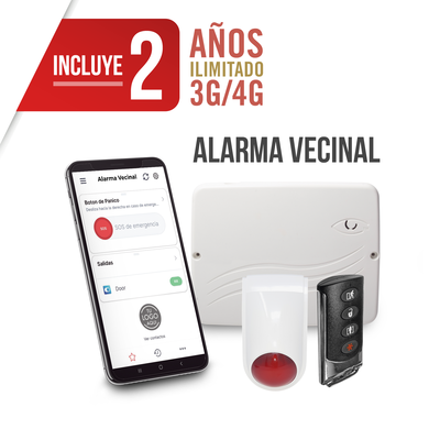 [PRO4GEN2-VECINAL] KIT ALARMA VECINAL Con Funcion Programación 100% vía WEB