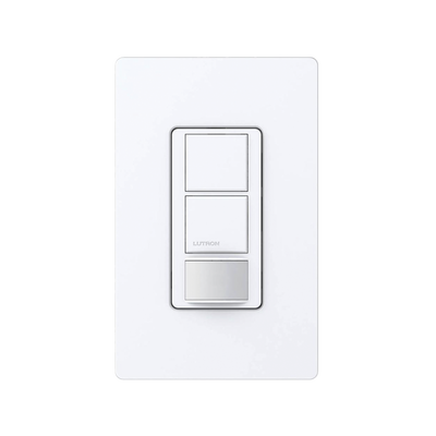 [MSOPS6DDVWH] (XCT) Apagador doble con sensor de presencia, ideal para salas de entretenimiento, conferencia, etc.