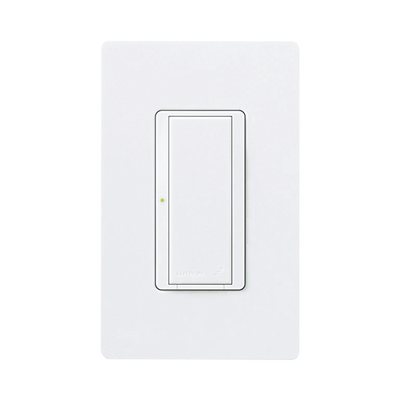 [RRD8SDVWH] (RadioRA2) Switch on/off  RRD-8S-DV-WH de doble voltaje, un solo polo 120V/, 8A/, 1/10HP 3A en motores, apaga y enciende iluminación ó motor, NO requiere cable neutro.