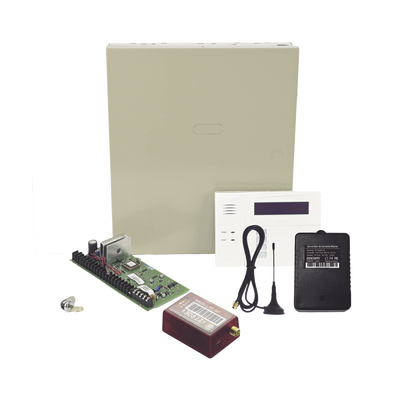 [VISTA48-60RF-MN01] (2 Años 4GLTEM/5G ILIMITADO INCLUIDO)  Kit Vista48LA con comunicador 4GLTEM/5G MN01, Teclado, Gabinete y Transformador