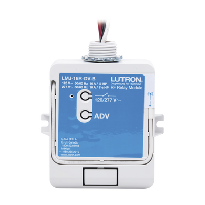 [LMJ16RDVB] (RadioRA2) Relay control de iluminación, carga 16A, 120/277V, compatible con RadioRA2, RA2Select y RR3.