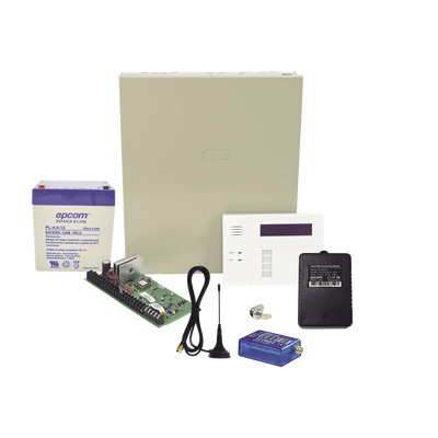[VISTA48-60RF-MINI2G] (1 Año datos ILIMITADO INCLUIDO)  Kit Vista48LA con comunicador MINI012G, Teclado, Gabinete y Transformador