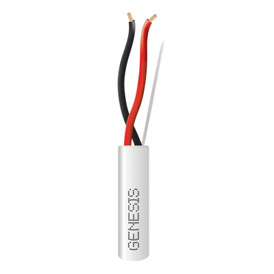 [2114-5501/500] Bobina de 152 Metros de Cable / 2 x 18 AWG / Uso INTERIOR / Riser / Color Blanco / Para Aplicaciones en Alarmas de Intrusión, Control de Acceso, Automatización, Interfonos, TV Porteros, Audio y Voceo