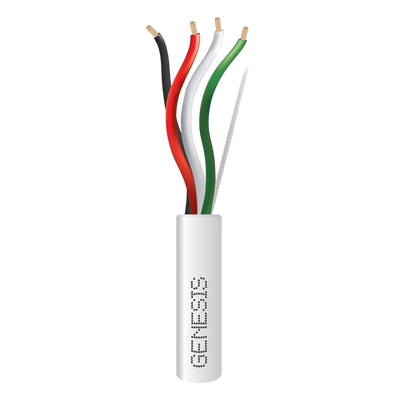 [2115-5501/500] Bobina de 152 Metros / Cable de Cobre / 4 x 18 AWG / Riser / Para Interior / Color Blanco / Para Aplicaciones de Alarmas de Intrusión/Control de Acceso/ Automatización / Interfonos y Tv Porteros