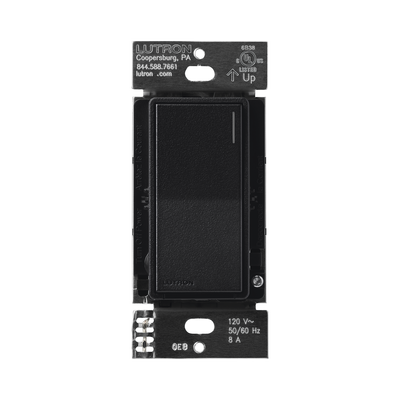 [RRST8ANSMN] (RadioRa3) Apagador Sunnata color negro para linea Radio Ra3, 8A de iluminación, 5.8A Motor