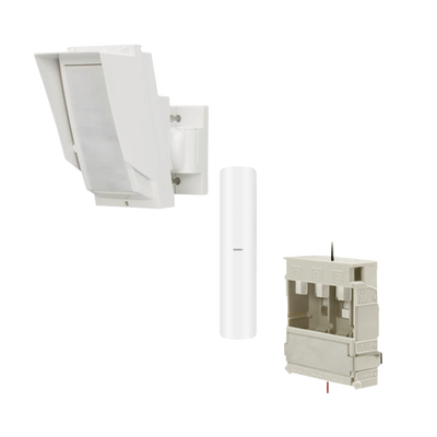 [HX80NRAMWHKV] Detector de Movimiento PIR Antimascara Tipo cortina / 100% Exterior /  Inalámbrico / Hasta 24 metros / Incluye transmisor DS-PDMC-EG2-WB(B) para paneles AXPRO
