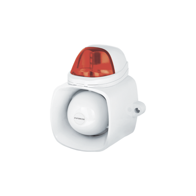 Sirena/luz estroboscópica autónoma – Rojo  4 en 1