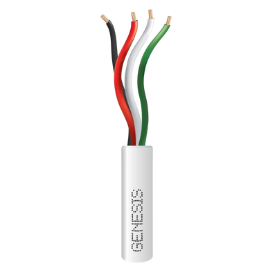 [2104-1101/1000] Bobina de 305 Metros /  Cable de Cobre / 4 x 22 AWG / Riser / Para Interior / Color Blanco / Para Aplicaciones de Alarmas de Intrusión y Automatización