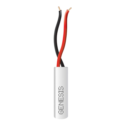 [2101-1101/1000] Bobina de 305 Metros / Alambre de Cobre 2 x 22 AWG / Tipo Alarmas CMR-CL3R / Riser / Para Interior / Color Blanco / Para Aplicaciones de Alarmas de Intrusión / Automatización