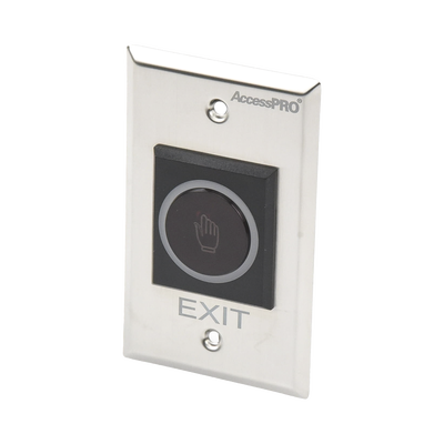 [ACCESSK1] Botón de Salida sin Contacto/ Sensor IR / Iluminado / Normalmente Abierto y Cerrado / Distancia Ajustable de Detección