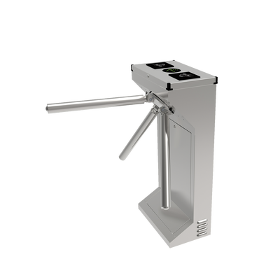 [AP1000HDM] (MOTORIZADO, SIN CONTACTO),Torniquete Industrial en Acero Inoxidable, Bidireccional, USO RUDO, Espacio para Lectora de Proximidad