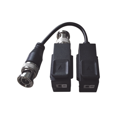 [DS-1H18S/E(C)] Kit de Transceptor (Balluns) TURBOHD con Boton Push / Hasta 8 MP (4K) / 100% Cobre / Soporta HD-TVI / AHD / CVI / CVBS / Audio por Coaxitron / Datos para Menu de Configurar de Cámaras 