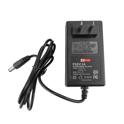 [P9DC3A] 9 Vcc / 3 A / Adaptador de voltaje / Voltaje de Entrada de 100-240 Vca / Para Usos Múltiples / Video Vigilancia, Acceso, Asistencia, Alarmas, Etc.