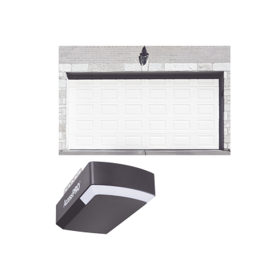 [KIT-GAR108SC] KIT COMPLETO Puerta D/ Garage 10x8 Pies / Cuadro Corto / Color blanco / Insulada / Incluye Motor FS1000APPRT / 1/2HP / Fuerte/Silencioso/Luz LED/Motor DC .
