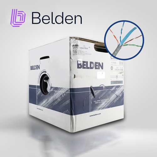 Cable utp cat6 belden 2412 008a1000 forro pvc gris cmr 4 pares 350 mhz calibre 23awg 100%cobre uso interior especial para instalaciones seguridad, cctv, video, datos, redes ethernet certificable bobina 1000 pies 305 metros
