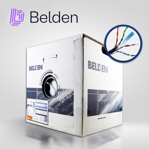 Cable utp cat6 belden 2412 010a1000 forro pvc negro cmr 4 pares 350 mhz calibre 23 awg 100% cobre uso interior especial para instalaciones seguridad,cctv,video,datos,redes ethernet certificable bobina 1000 pies 305 metros