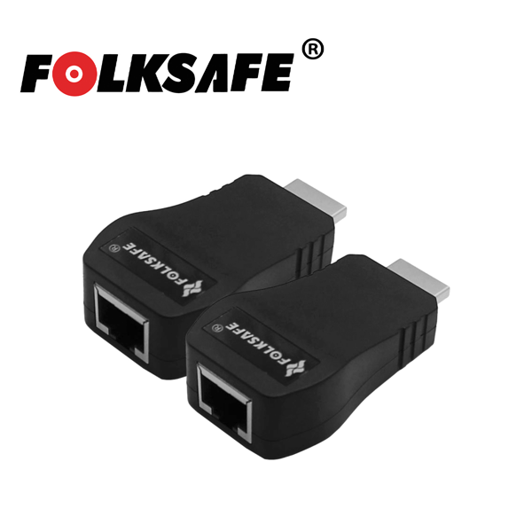 Extensor hdmi fs-hdp2000 folksafe transmisor y receptor pasivo hasta 30m con utp cat5e / extencion de señal hdmi hasta 1080p fácil de instalar y manipular