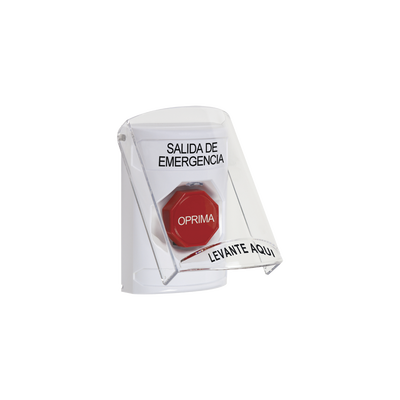 [SS23A2EX-ES] Botón Multipropósito, Texto Salida De Emergencia, Llave para Restablecer, Bocina Integrada De Alarma, Tapa De Policarbonato, 2 Relevadores forma C, Interior
