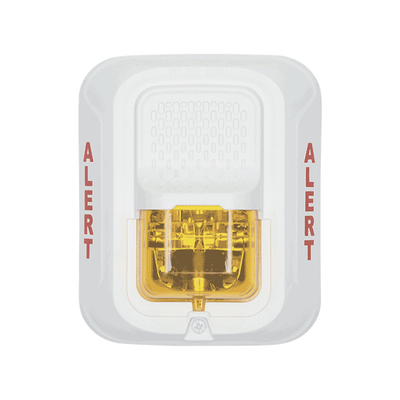 Lámpara Estroboscópica Color Blanco, para Notificación de Alerta, Montaje en Pared, Lente Estroboscópico Color Ámbar, Candelas Seleccionables