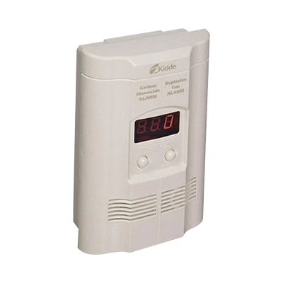 Detector Autónomo de Monóxido de Carbono (CO) y Gases Explosivos (Propano y Metano) â”‚Pantalla Digital â”‚ Conexión Directa a 120 VCA â”‚ Batería de Respaldo Incluida 