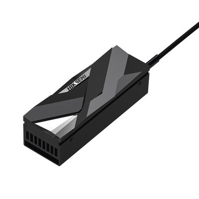 [HS-RADIATOR-MHF1] Disipador de calor Activo para SSD M.2 / Aleación de Aluminio / Fácil de Instalación / Ideal para PC de Escritorio