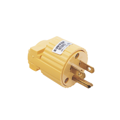 [SYS-136-509] Clavija con Abrazadera Plástica Aterrizada  / 127 V CA 15 A Max.  / Fabricada en Plastico ABS.