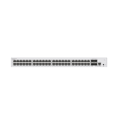 Switch de Distribución/Core Gigabit Administrable  Capa 3 / 48 puertos 10/100/1000 Mbps  / 4 Puertos 10GE SFP+ Uplink / ERPS / Rutas Estáticas / iStack / Administración Nube Gratis