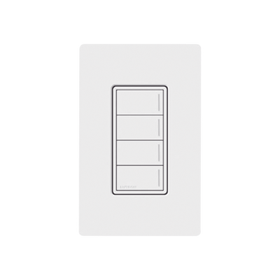 (RadioRa3) Botonera Sunnata Blanco 3 escenas y 2 botones subir/bajar para Radio RA3, programe escenas diferentes en cada botón.