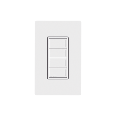 [RRSTHN4BWH] (RadioRa3) Botonera Sunnata Blanco 3 escenas y 2 botones subir/bajar para Radio RA3, programe escenas diferentes en cada botón.