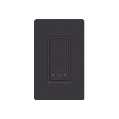 [RRSTHN3RLMN] (RadioRa3) Botonera Sunnata Negro 3 escenas y 2 botones subir/bajar para Radio RA3, programe escenas diferentes en cada botón.