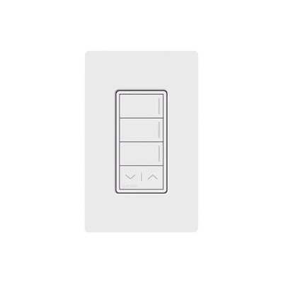 [RRSTHN3RLSW] (RadioRa3) Botonera Sunnata Blanco 3 escenas y 2 botones subir/bajar para Radio RA3, programe escenas diferentes en cada botón.