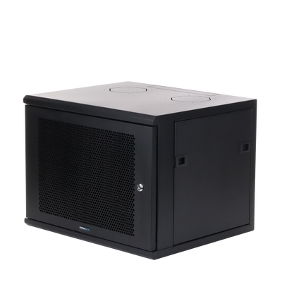 [LW-06-05-06-UB] Gabinete Linkedpro de Montaje en Pared, de 19in, Puerta Perforada, 6 UR, 340 mm de Profundidad, Color Negro