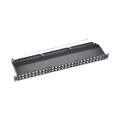 Panel de parcheo de impacto (110) blindado de 48 puertos Cat6A 