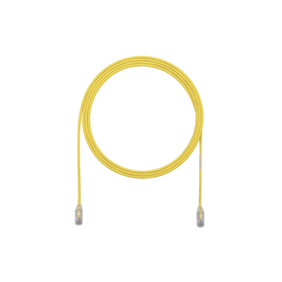Cable de Parcheo TX6, UTP Cat6, Diámetro Reducido (28AWG), Color Amarillo, 3ft 