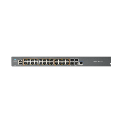 Switch cnMatrix EX2028-P capa 3 de 28 puertos (24 PoE Gigabit 802.3af/at, 4 SFP+) administración desde la Nube (MX-EX2028PxA-U)