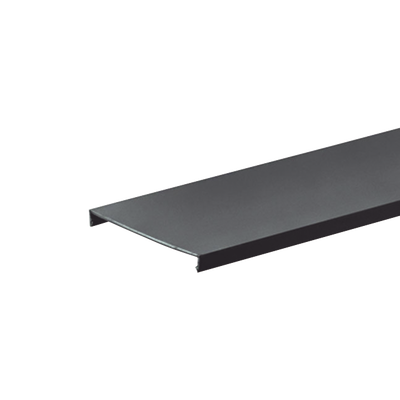 Tapa para Canaleta Ranurada, de 32 mm de Ancho, 1828.8 mm de Largo, Color Negro
