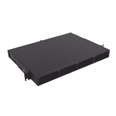 [LVE-1U-MS-C01A] Distribuidor de Fibra Óptica de Alta Densidad LigthVerse *Core* Para Rack de 19in, Acepta 4 Placas Plug and Play, Hasta 96 Fibras, 1 UR