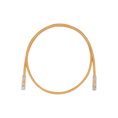Cable de Parcheo, UTP Cat5e, Diámetro Reducido (28AWG), Color Naranja, 1 ft 