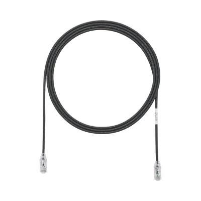 Cable de Parcheo TX6, UTP Cat6, Diámetro Reducido (28AWG), Color Negro, 5ft 