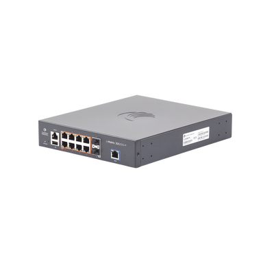 [MX-EX2010PXA-U] Switch cnMatrix EX2010-P capa 3 de 10 puertos(8 PoE Gigabit 802.3af/at, 2 SFP, 1 consola, 1 MNGMT, 1 USB)  administración desde la Nube (MX-EX2010PXA-U)