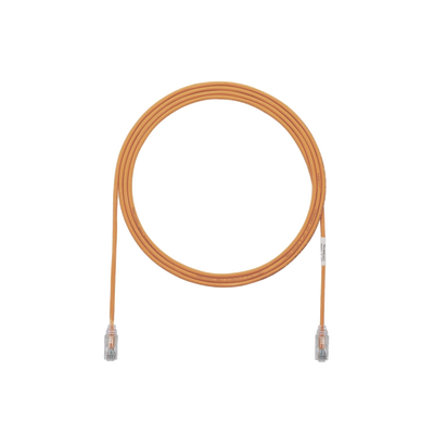 Cable de Parcheo TX6, UTP Cat6, Diámetro Reducido (28AWG), Color Naranja, 10ft 
