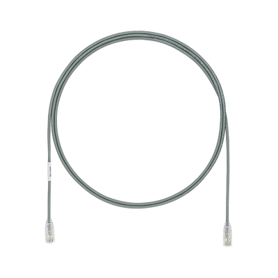 Cable de Parcheo TX6, UTP Cat6, Diámetro Reducido (28AWG), Color Gris, 5ft 